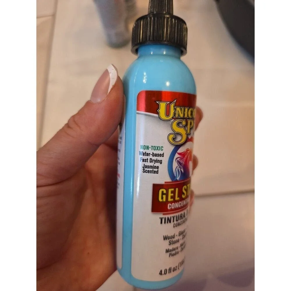 Gel Stain and‎ Glaze, Dragon's Belly 4.0 FL OZ Bottle, Blue 0422015C 19aw09 D4